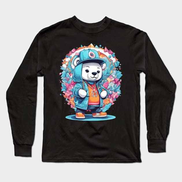 DJ Bear Long Sleeve T-Shirt by animegirlnft